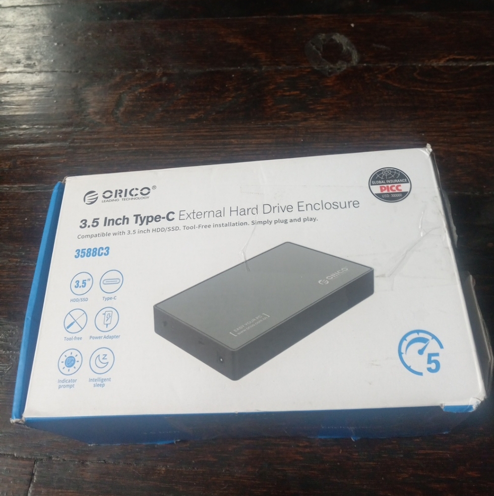 Orico Leading Technology 3.5 Inch Type C External Hard Drive Enclosure 3588C3...
